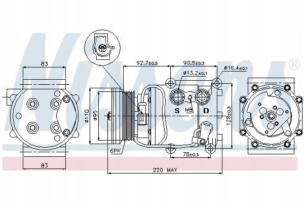 Nissens 89071 Compressor air conditioning Product weight with unit packaging 8 kg