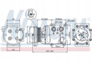 Nissens 89071 Compressor air conditioning Product weight with unit packaging 8 kg