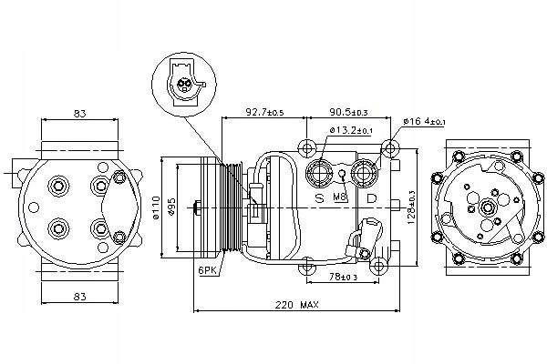 Compresor de aire acondicionado Nissens 89071