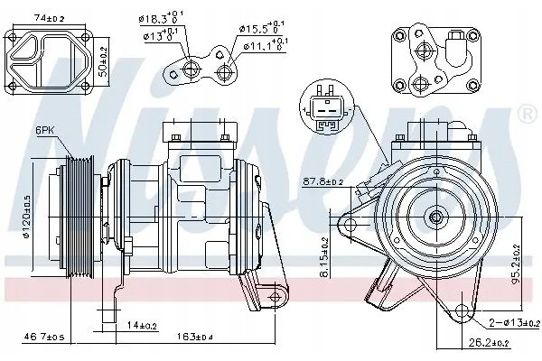 COMPRESSOR AIR CONDITIONING COMPRESSOR 89087 NISSENS Car type cargo vans