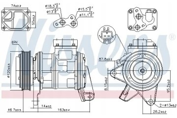 COMPRESSOR AIR CONDITIONING COMPRESSOR 89087 NISSENS Car type cargo vans