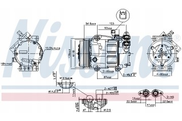 Compressor air conditioning NISSENS 89336 Part manufacturer Nissens
