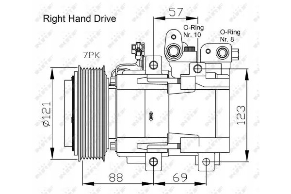 COMPRESSOR AIR CONDITIONING COMPRESSOR 32443G NRF Quality of parts according to GVO Q original with factory logo OEM OES