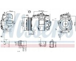 COMPRESSOR AIR CONDITIONING COMPRESSOR 890199 NISSENS