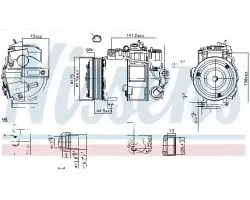 Compresor de aire acondicionado NISSENS 890199