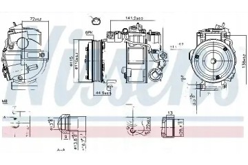 COMPRESSOR AIR CONDITIONING COMPRESSOR 890199 NISSENS
