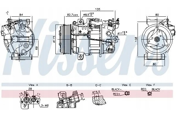 COMPRESSOR AIR CONDITIONING COMPRESSOR 891042 NISSENS Packaging status original