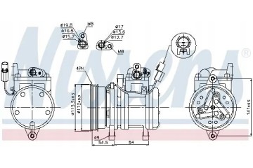 COMPRESSOR AIR CONDITIONING COMPRESSOR 89255 NISSENS KIA Catalog number of substitutes ACAUTO AC 01HA023 ACAUTO AC 03XX05 ACAUTO