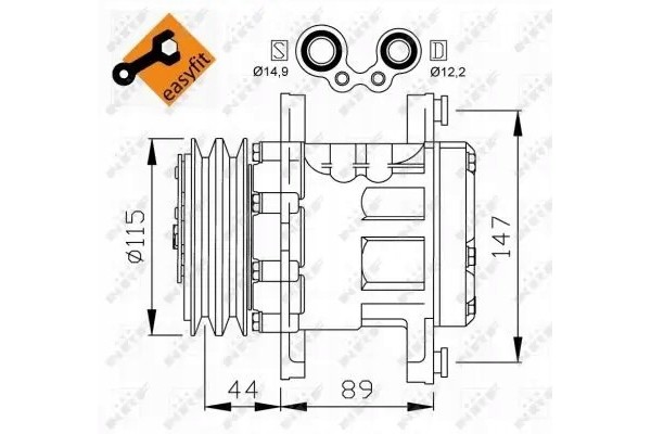 COMPRESSOR AIR CONDITIONING COMPRESSOR 32207 NRF Part manufacturer NRF