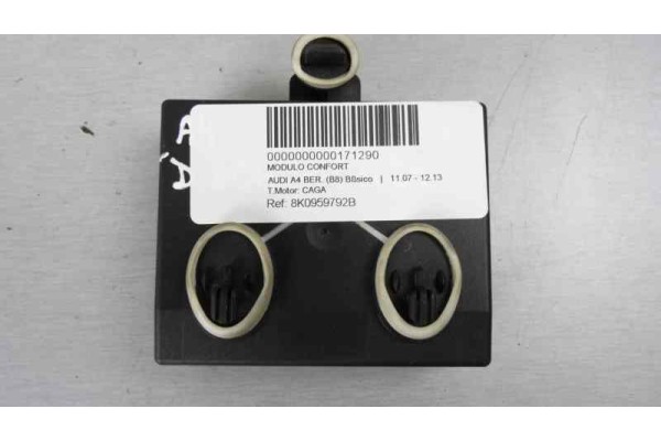 8K0959792B  MODULO CONFORT AUDI A4 BERLINA (8K2) Básico 2007 8K0959792B 171290 AUDI - 2