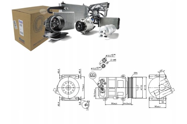 Compresor de aire acondicionado Nissens 89202 para Fiat Doblo y Grande