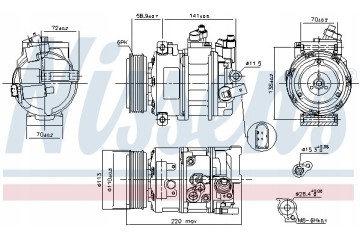 Nissens 890633 Compressor air conditioning Compressor ID 7SEU17C