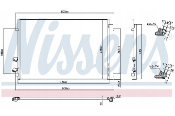 Condenser air conditioning NISSENS 941087 Part manufacturer Nissens