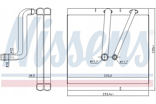 Evaporator air conditioning NISSENS 92381 Part manufacturer Nissens