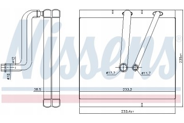 Evaporator air conditioning NISSENS 92381 Part manufacturer Nissens