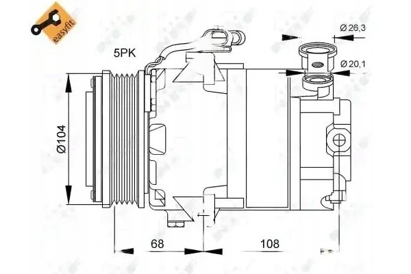 COMPRESSOR AIR CONDITIONING COMPRESSOR 32082 NRF OPEL