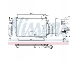 Nissens 941153 Condensador para aire acondicionado