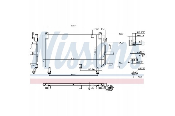 Nissens 941153 Condenser air conditioning