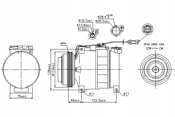 AIR CONDITIONING COMPRESSOR AUDI A4 97 00 A6 97 05 EAN GTIN 5707286349179