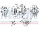 AIR CONDITIONING COMPRESSOR 890264 NISSENS Catalog number of the original OPEL 13250604 OPEL 13250609 OPEL 13262843 OPEL 1327126