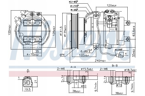 Air conditioning compressors NISSENS compressor 890017 Part manufacturer Nissens
