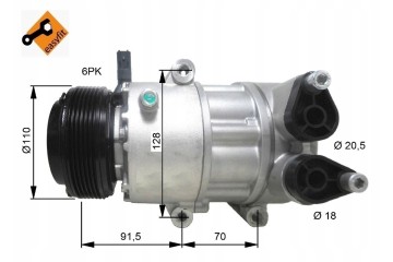 AIR CONDITIONING COMPRESSOR FORD 07 GALAXY 06 S MAX 06 NRF Part manufacturer NRF
