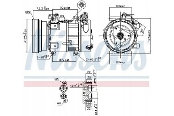 COMPRESSOR AIR CONDITIONING COMPRESSOR 89148 NISSENS Compressor ID SD7V16
