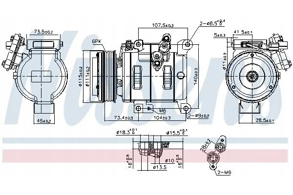 COMPRESSOR AIR CONDITIONING COMPRESSOR 890614 NISSENS Catalog number of substitutes ACAUTO AC 01HA085 ACAUTO AC 03XX01 ACAUTO AC