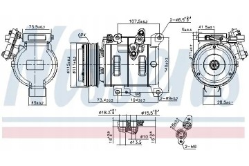COMPRESSOR AIR CONDITIONING COMPRESSOR 890614 NISSENS Catalog number of substitutes ACAUTO AC 01HA085 ACAUTO AC 03XX01 ACAUTO AC