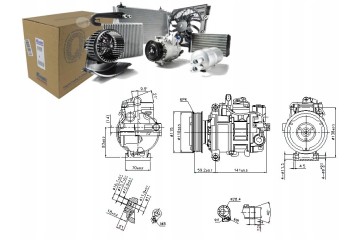AIR CONDITIONING COMPRESSOR AUDI A4 00 04 1 8T 2 0FSi Catalog number of substitutes AHE 67354 AHE 68354 AHE 68354 A AVA QUALITY 