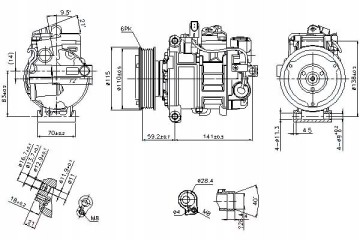 AIR CONDITIONING COMPRESSOR AUDI A4 00 04 1 8T 2 0FSi Version European