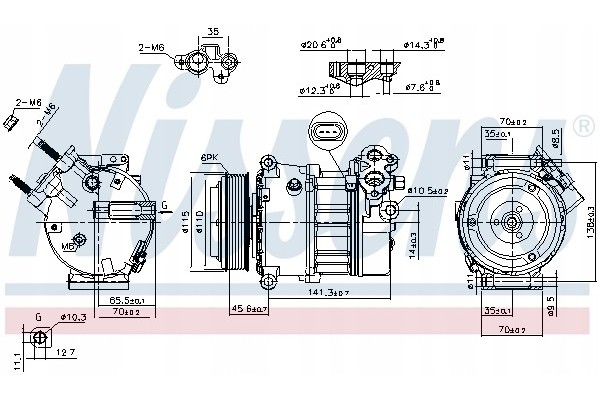 Compresor de aire acondicionado Nissens 890617