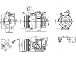 Compresor de Aire Acondicionado 890379 Nissens para Mercedes
