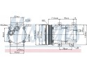 Compressor air conditioning NISSENS 89205 Part manufacturer Nissens