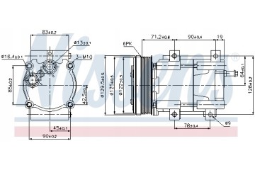 Compressor air conditioning NISSENS 89205 Part manufacturer Nissens
