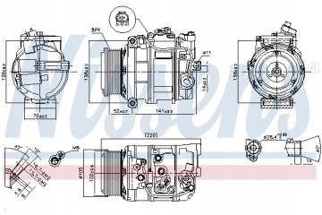 Compressor air conditioning NISSENS 89412 Part manufacturer Nissens