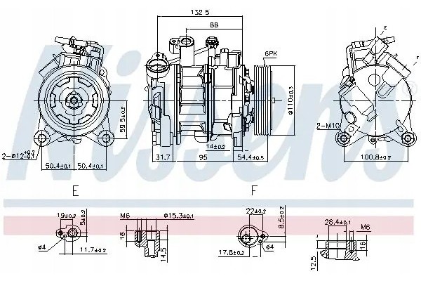 COMPRESSOR AIR CONDITIONING COMPRESSOR 890072 NISSENS Product weight with unit packaging 11 kg