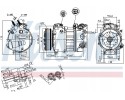 Compressor air conditioning NISSENS 890124 Part manufacturer Nissens