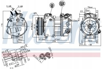 Compressor air conditioning NISSENS 890124 Part manufacturer Nissens