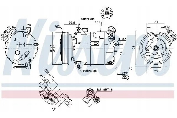 COMPRESSOR AIR CONDITIONING COMPRESSOR 89343 NISSENS Quality of parts according to GVO Q original with factory logo OEM OES
