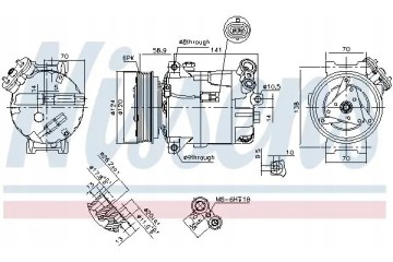 COMPRESSOR AIR CONDITIONING COMPRESSOR 89343 NISSENS Quality of parts according to GVO Q original with factory logo OEM OES