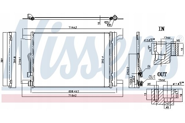Condenser air conditioning NISSENS 940834 Part manufacturer Nissens
