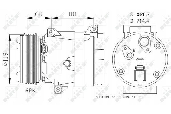 NRF 32102 air conditioning compressor Part manufacturer NRF