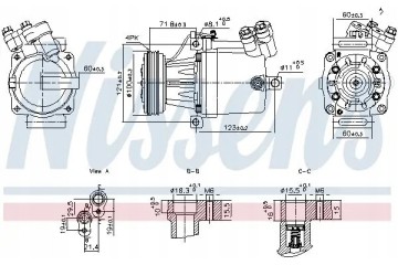 COMPRESSOR AIR CONDITIONING 890950 NISSENS Packaging status original