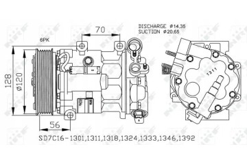 COMPRESSOR AIR CONDITIONING COMPRESSOR 32682 NRF CITROEN Catalog number of the part 32682