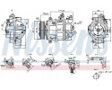 COMPRESSOR AIR CONDITIONING COMPRESSOR 890893 NISSENS VW Packaging status original