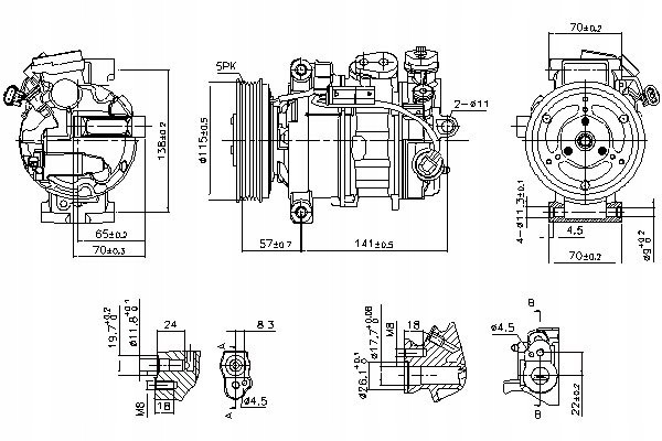 AIR CONDITIONING COMPRESSOR MERCEDES A W176 B SPORTS TOURER W246 W242 Part manufacturer Nissens