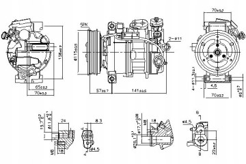 AIR CONDITIONING COMPRESSOR MERCEDES A W176 B SPORTS TOURER W246 W242 Part manufacturer Nissens