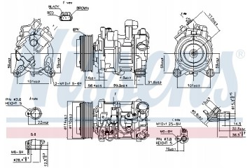 Compressor air conditioning NISSENS 89585 Part manufacturer Nissens