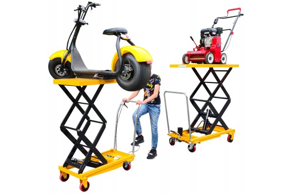 Carretilla plataforma tijera móvil hidráulica 150cm 500kg